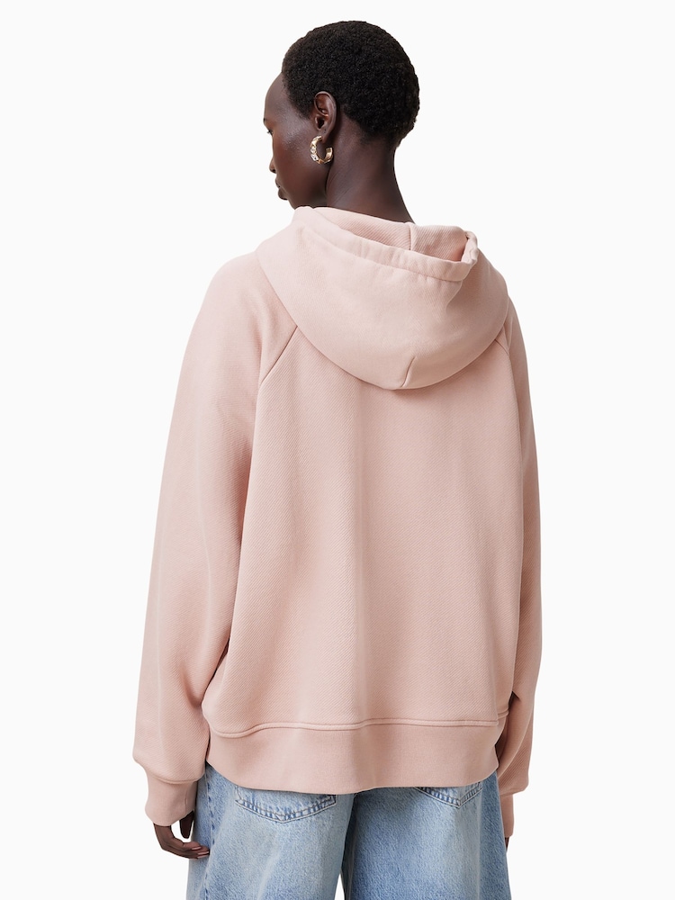 AllSaints Pink 100% Organic Cotton Talon Haven Hoodie - Image 6 of 8