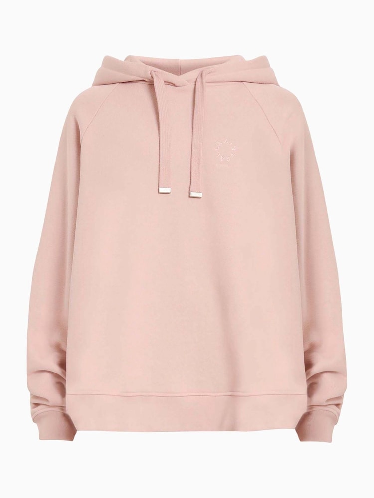 AllSaints Pink 100% Organic Cotton Talon Haven Hoodie - Image 7 of 8