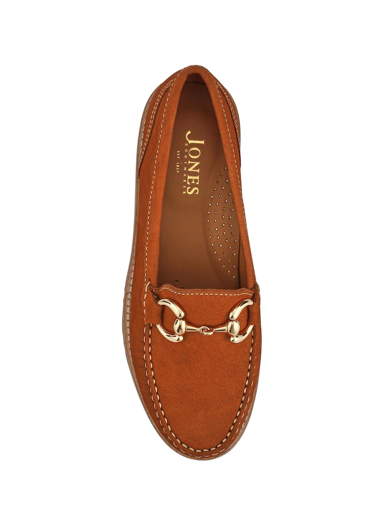 rjava - Jones Bootmaker Orlana Leather Slip-On Black Moccasins - Slika 5 iz 5