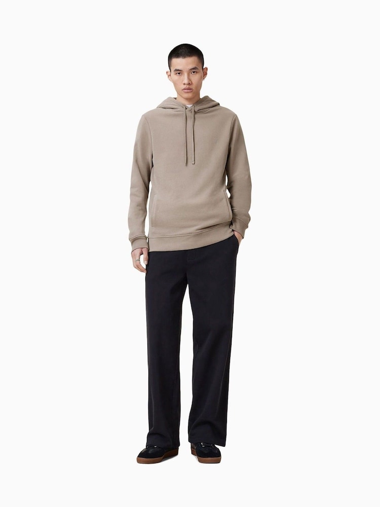 AllSaints Brown Raven Over The Head Hoodie - Image 4 of 7