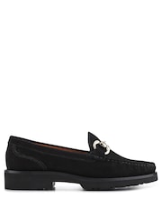 črna - Jones Bootmaker Orlana Leather Slip-On Black Moccasins - Slika 1 iz 3