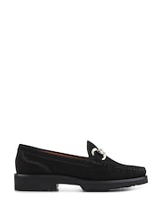 črna - Jones Bootmaker Orlana Leather Slip-On Black Moccasins - Slika 3 iz 3