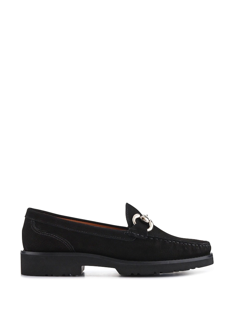 črna - Jones Bootmaker Orlana Leather Slip-On Black Moccasins - Slika 3 iz 3