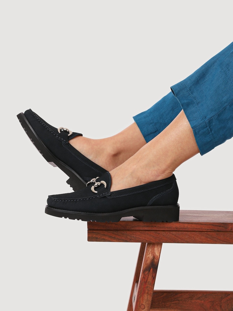 Azul - Jones Bootmaker Orlana Leather Slip-On Moccasins - Imagen 1 de 6 Azul - Jones Bootmaker Orlana Leather Slip-On Moccasins - Imagen 1 de 6