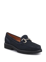 Jones Bootmaker Orlana Leather Slip-On Black Moccasins - Image 2 of 5
