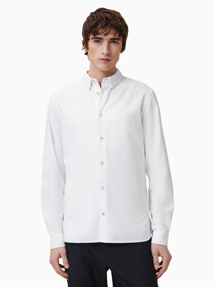AllSaints White Haven Long Sleeve Shirt - Image 2 of 8