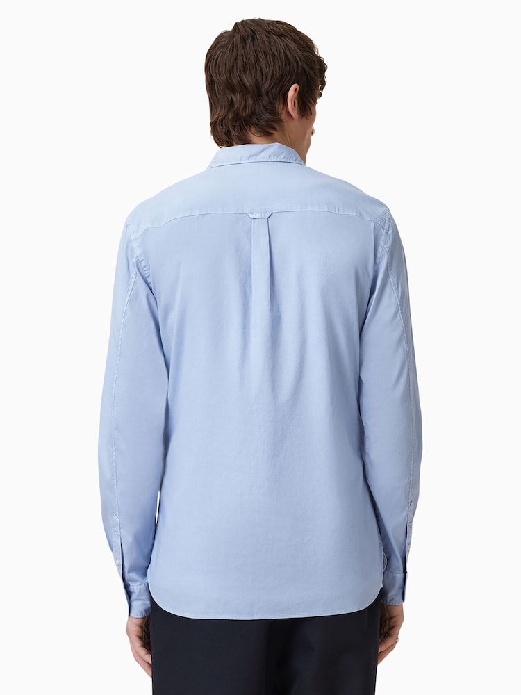AllSaints Blue Hawthorne Shirt - Image 7 of 8