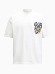 AllSaints White 100% Organic Cotton Writher Crew Neck T-Shirt - Image 8 of 8