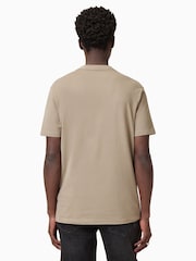 AllSaints Brown 100% Organic Cotton Brace Crew Neck T-Shirt - Image 2 of 6