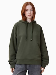 AllSaints Green 100% Organic Cotton Talon Haven Hoodie - Image 1 of 8