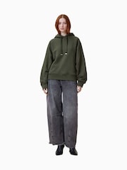 AllSaints Green 100% Organic Cotton Talon Haven Hoodie - Image 5 of 8