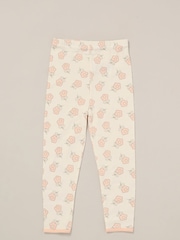 Lily & Jack Orange Printed 100% Cotton Top and Legging Set - Image 4 of 5