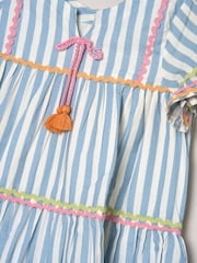 Miss Blue Printed Boho 100% Cotton Summer Dress - Image 4 of 4