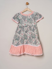 Miss Pink Printed Boho 100% Cotton Summer Dress - Image 2 of 4