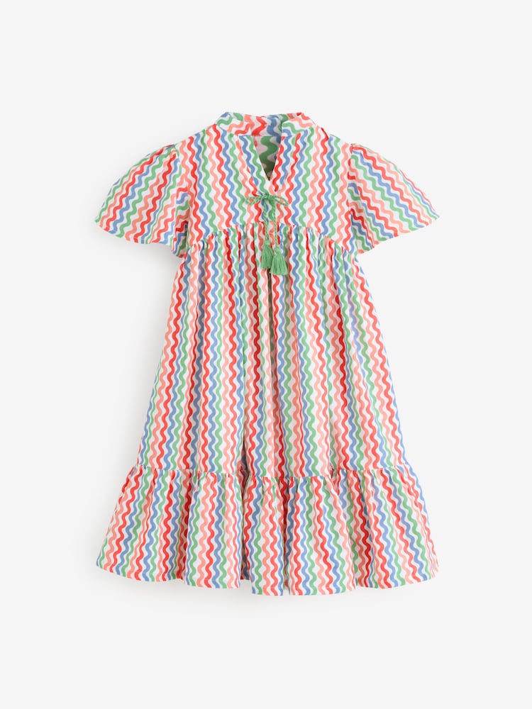 Miss Pink Printed Boho 100% Cotton Summer Dress - Image 1 of 1