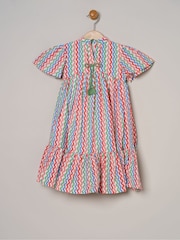 Miss Pink Printed Boho 100% Cotton Summer Dress - Image 2 of 4