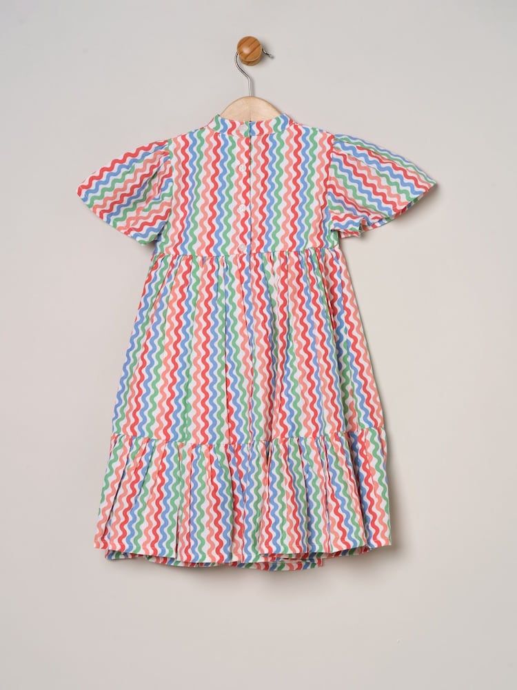 Miss Pink Printed Boho 100% Cotton Summer Dress - Image 3 of 4