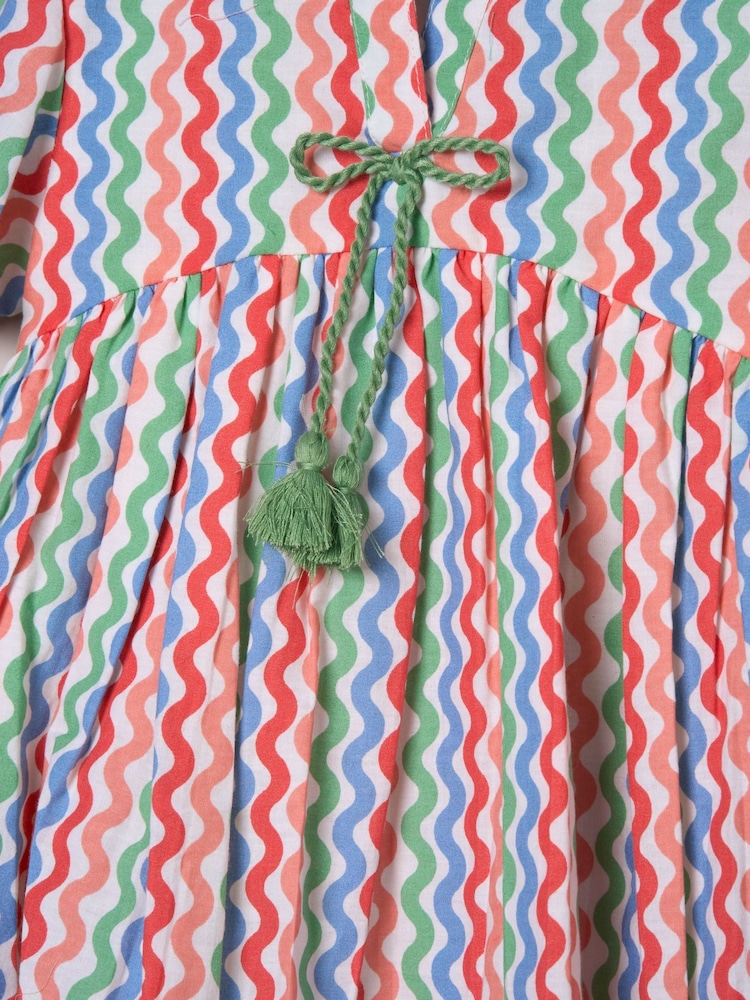 Miss Pink Printed Boho 100% Cotton Summer Dress - Image 4 of 4