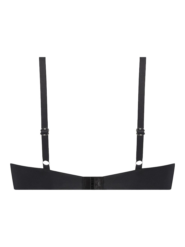 Hunkemoller Smooth Padded Underwired Push-Up Black Bra - Image 5 of 5
