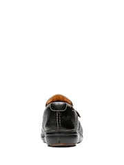 Clarks Black Leather Un Loop Shoes - Image 6 of 7