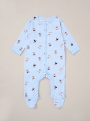 Rock-A-Bye Baby Boutique Blue 100% Cotton 5-Piece Baby Gift Set - Image 2 of 6