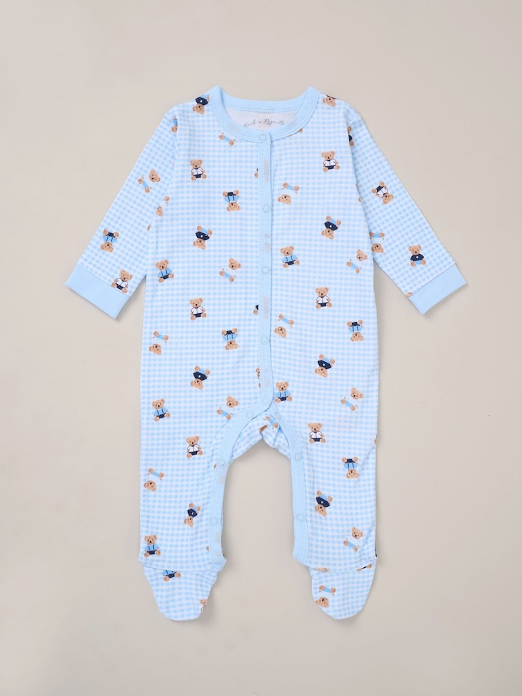 Rock-A-Bye Baby Boutique Blue 100% Cotton 5-Piece Baby Gift Set - Image 2 of 6