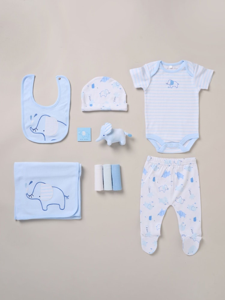 Rock-A-Bye Baby Boutique Pink 100% Cotton Print Gift Set 10 Piece - Image 1 of 6
