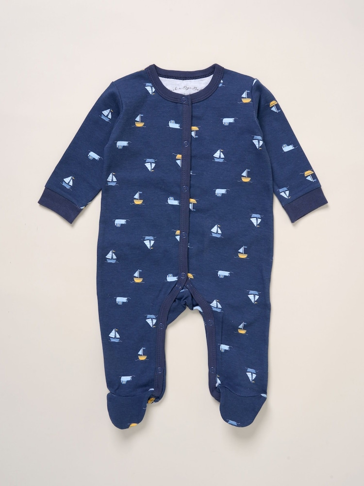 Rock-A-Bye Baby Boutique Blue 100% Cotton 5-Piece Baby Gift Set - Image 2 of 6 Rock-A-Bye Baby Boutique Blue 100% Cotton 5-Piece Baby Gift Set - Image 2 of 6