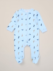Rock-A-Bye Baby Boutique Blue 100% Cotton 5-Piece Baby Gift Set - Image 2 of 6