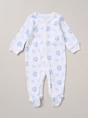 Rock-A-Bye Baby Boutique 100% Cotton Blue 8-Piece All in One Baby Gift Set - Image 2 of 5