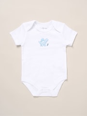 Rock-A-Bye Baby Boutique Blue 100% Cotton 6-Piece Printed Bodysuit Baby Gift Set - Image 2 of 6