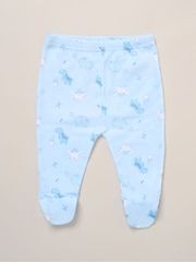 Rock-A-Bye Baby Boutique Blue 100% Cotton 6-Piece Printed Bodysuit Baby Gift Set - Image 3 of 6