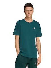 adidas Originals Green Trefoil Essentials Waffle T-Shirt - Image 1 of 6