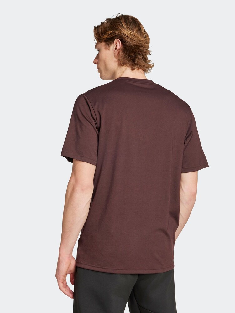 adidas Brown Suede Train Essentials Feelready Training T-Shirt - Image 2 of 6 adidas Brown Suede Train Essentials Feelready Training T-Shirt - Image 2 of 6