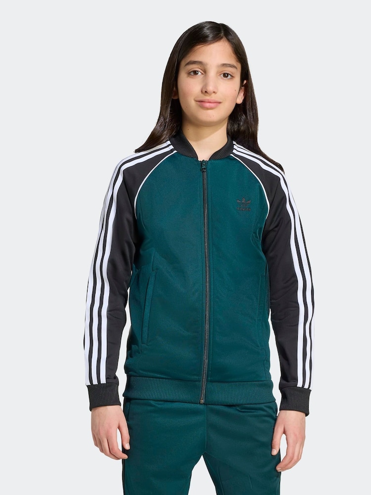 adidas Originals Green Adicolor SST Kids Track Top - Image 1 of 6
