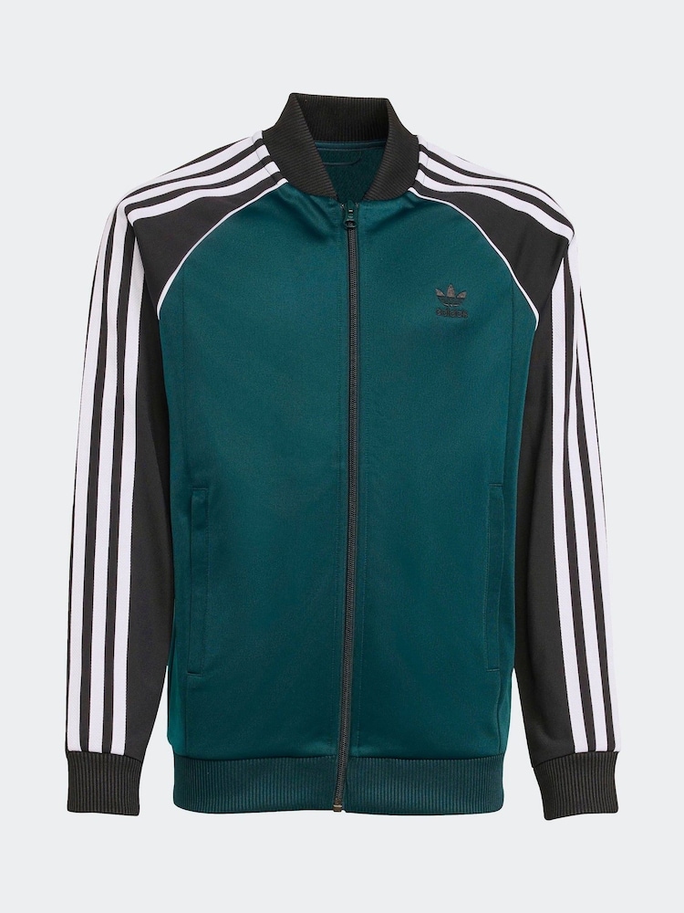 adidas Originals Green Adicolor SST Kids Track Top - Image 6 of 6