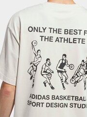 adidas Brown adidas adidas Sport Design GFX T-Shirt - Image 6 of 7