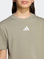 adidas Khaki Green Essentials Kids T-Shirt - Image 4 of 6