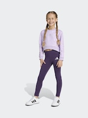 adidas Purple Glam Little Kids Sweatshirt and Leggings Set - Image 1 of 4