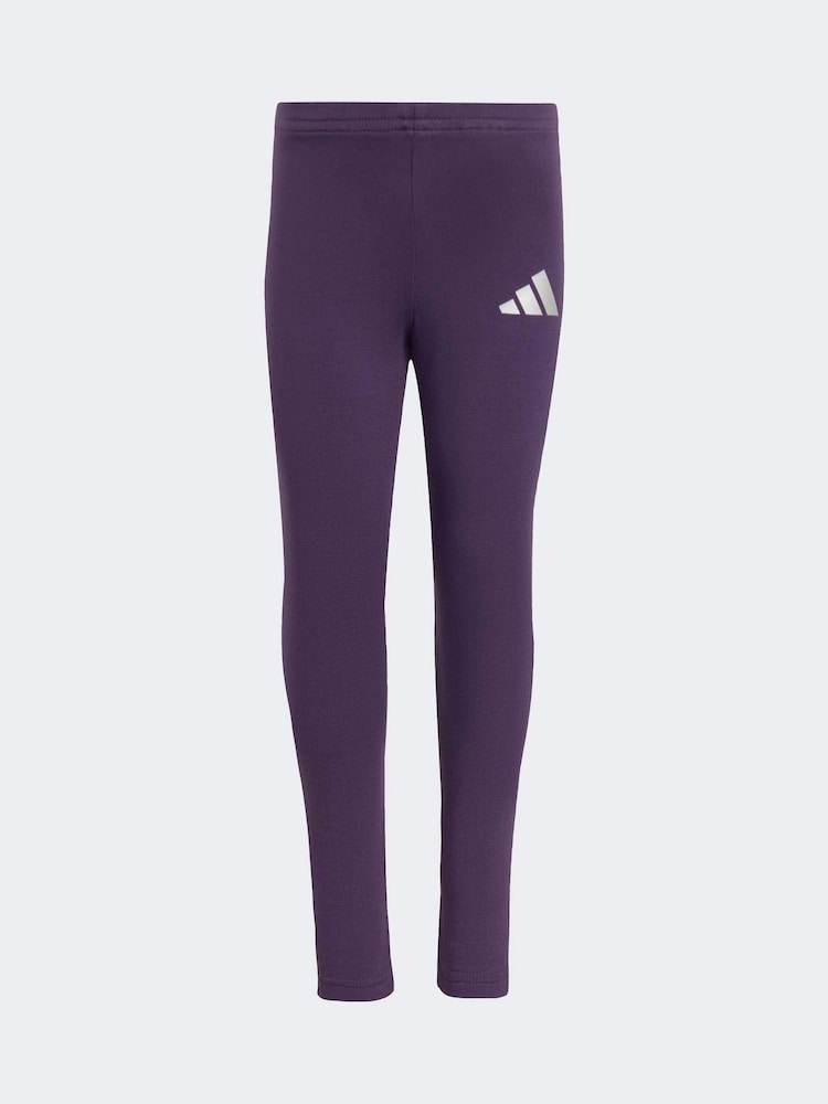 adidas Purple Glam Little Kids Sweatshirt and Leggings Set - Image 4 of 4