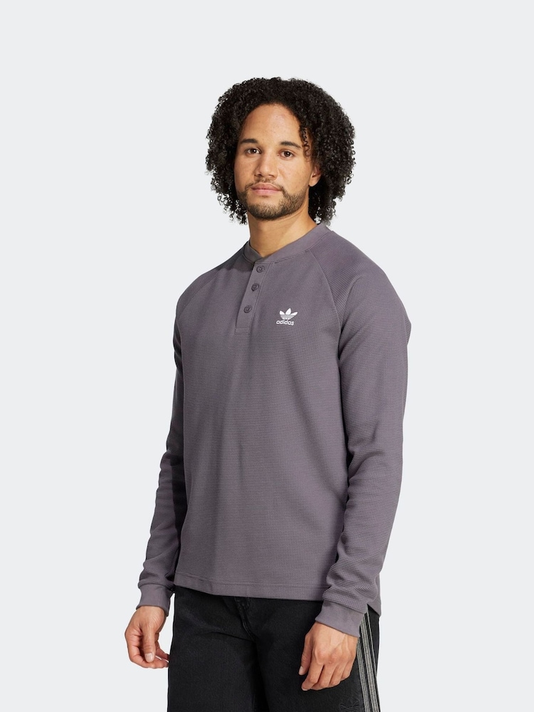 adidas Originals Grey Trefoil Essentials Long-sleeve Top - Image 1 of 6 adidas Originals Grey Trefoil Essentials Long-sleeve Top - Image 1 of 6