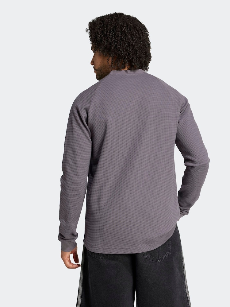 adidas Originals Grey Trefoil Essentials Long-sleeve Top - Image 2 of 6 adidas Originals Grey Trefoil Essentials Long-sleeve Top - Image 2 of 6