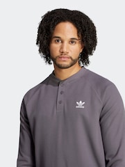 adidas Originals Grey Trefoil Essentials Long-sleeve Top - Image 4 of 6