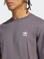 adidas Originals Grey Trefoil Essentials T-Shirt - Image 5 of 6