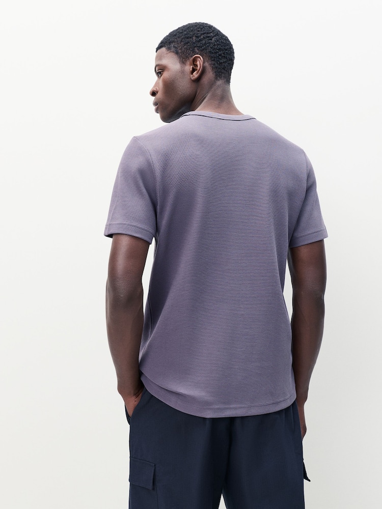 adidas Originals Grey Trefoil Essentials Waffle T-Shirt - Image 2 of 10 adidas Originals Grey Trefoil Essentials Waffle T-Shirt - Image 2 of 10