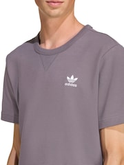 adidas Originals Grey Trefoil Essentials Waffle T-Shirt - Image 9 of 10