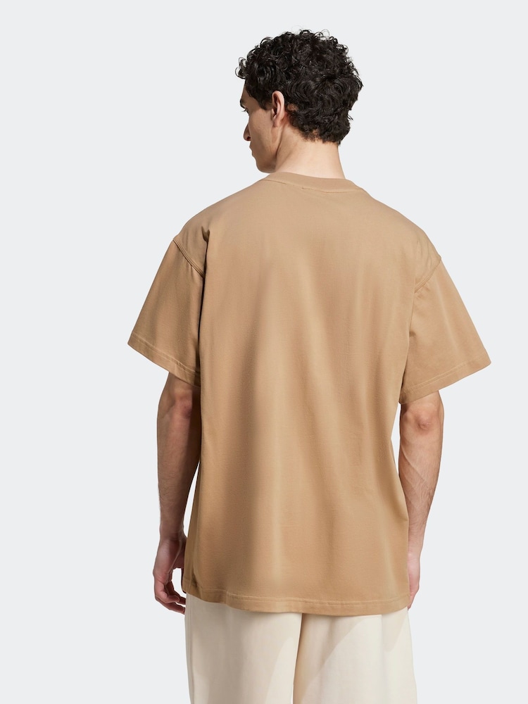 adidas Originals Brown Oversized Trefoil Essentials T-Shirt - Image 2 of 5 adidas Originals Brown Oversized Trefoil Essentials T-Shirt - Image 2 of 5