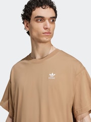adidas Originals Brown Oversized Trefoil Essentials T-Shirt - Image 4 of 5