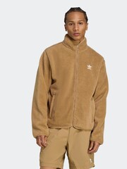 adidas Originals Brown Trefoil Essentials Teddy Fleece - Image 1 of 6