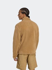 adidas Originals Brown Trefoil Essentials Teddy Fleece - Image 2 of 6